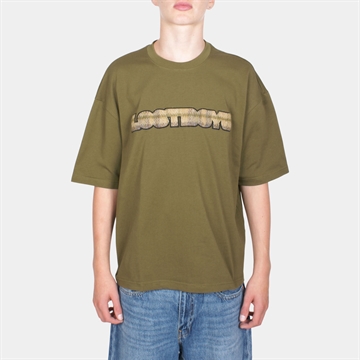 Lost Boys Archives Checkered Script Tee Moss Green